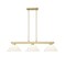 Z-Lite Cobalt Billiard, 3-Light, 14.25 In.W x 49.75 In.L x 10.5 In.H, Modern Gold/White 152MGLD-PWH - alternate 4